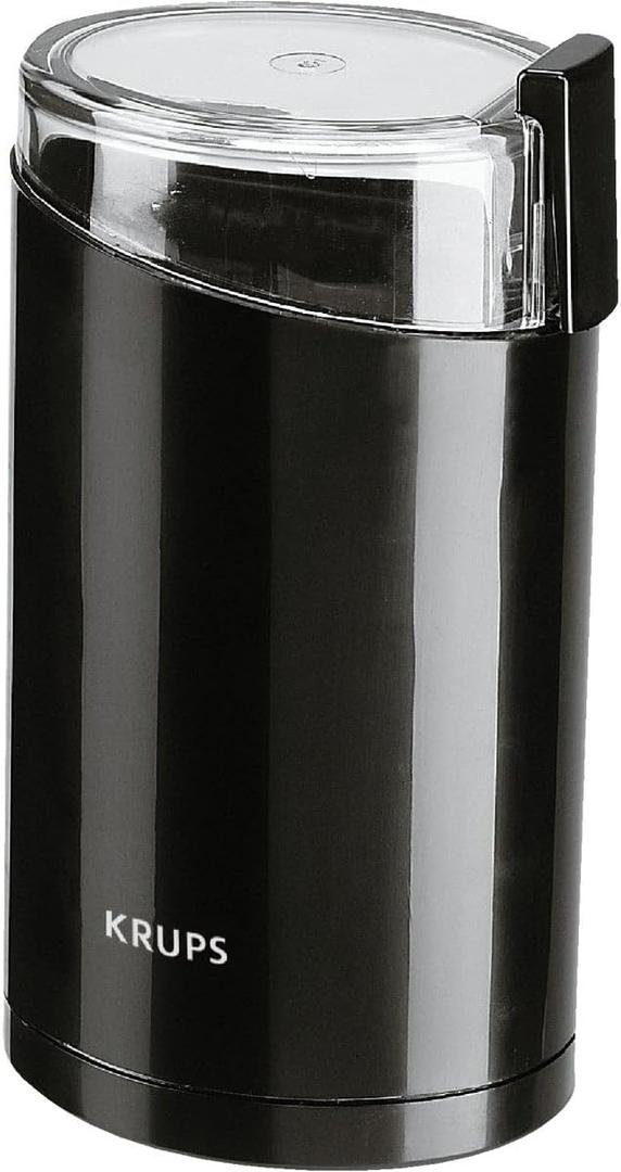 KRUPS Precision Electric Coffee Grinders: 3 oz Capacity, 200W Motor, Stainless Steel Blades for Uniform Grinding of Coffee Beans, Herbs, Nuts, and Spice Grinder (Black)