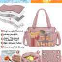 Lunch Box for Women Lunch Bag Tote - Soft Lightweight Large Lunchbox - Insulated Cooler Bag with Adjustable Shoulder Strap for Adult Work Office Camping Outdoor Picnic Travel Beach Shopping 10L Pink