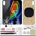 ReuWeu Rear Back Cover Glass Replacement Compatible with iPhone Xs Max 6.5" + Professional Tools (Space Gray)