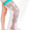 Waterproof Leg Cast Cover for Showering, Reusable Shower Sleeve for Full Leg After Surgery, Watertight Non-Slip Adult Fracture Protector Bag, Water Proof Medical Covers for Thigh/Knee/Wound/Bandages, Full Leg