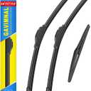 Gavimnal 24"+17"+12" Windshield Wiper Blades Replacement For Toyota RAV4 2006 2007 2008 2009 2010 2011 2012,All-Season Front Rear Wiper Blades(Set of 3)