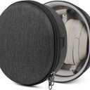 Geekria Shield Headphones Case Compatible with Sony WH-1000XM6, WH-1000XM4, WH-1000XM3, WH-H910N, WH-H900N, Replacement Hard Shell Travel Carrying Bag with Cable Storage (Dark Grey)