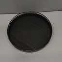 9" Oak Bathroom Vanity Tray Turntable for Perfume Candle, Round Wooden Decorative Tray for Kitchen Sink Countertop Organizer, Bathroom Counter Organizer for Skincare Makeup, Farmhouse Black Gold