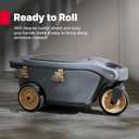Step2 EverTough Garden Hopper Rolling Gardening Cart with Seat, Heavy-Duty Wheels, Tool Storage, Durable Resin Yard Wagon, Easy to Clean, 300 lb Capacity