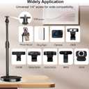 LenTok Telescopic Webcam Tripod Stand for Desk with Phone Holder, Desktop Webcam Mount Compatible with C922 C930e C920S C920 C615 C960 C920x Brio 4K, Table Phone Stand with 1/4'' Thread