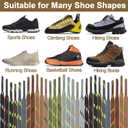 2 x DELELE Round Work Boot Laces: Heavy Duty Hiking Shoe Laces for Boots 2 Pair
