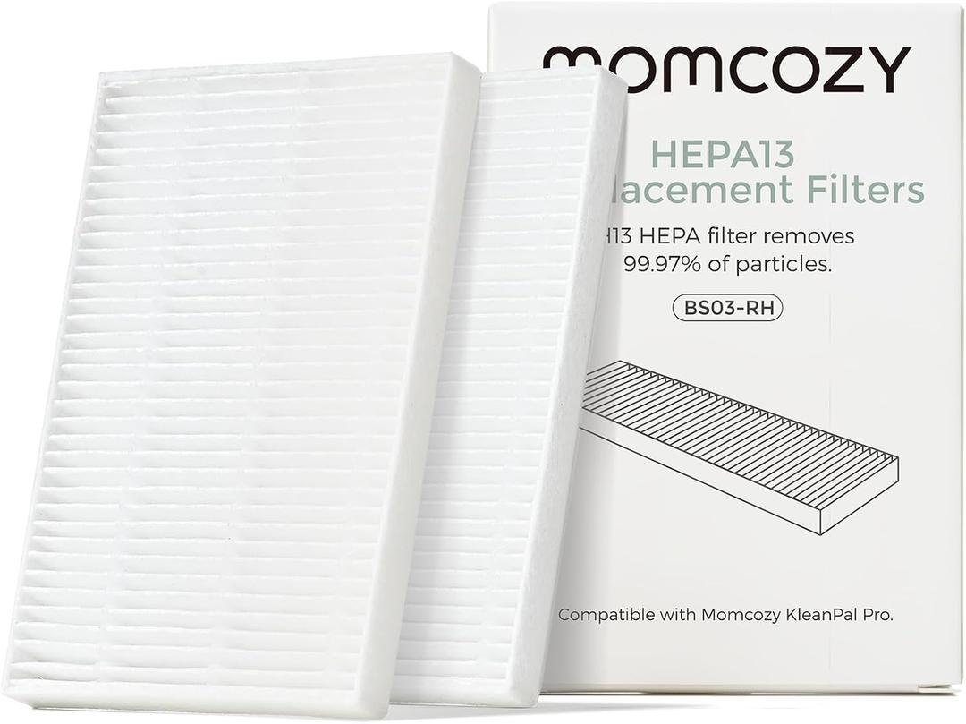 Momcozy KleanPal Pro Air Filter Replacement 99.97% Effective Filtration for Baby Bottle Washer Safe & Easy Install Premium Quality Filter for Cleaner Baby Bottles, 2-Pack