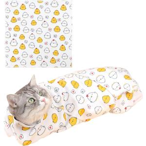 27.6'' Cat Grooming Wrap for Cutting Nails - Escape Proof Cats Restraint Wrap for Nail Clipping,Kitten Swaddle Wrap,Anti-Scratch & Anti-Bite,Easy Clipping & Care Pet Tool(L (up to 18 lbs)