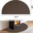 Hearth Rugs for Fireplaces Fire Resistant, 59 x 32 inch Fireproof Fireplace Mat Hearth Rug, Hearth Pads for Wood Stove Fireplace Indoor Outdoor, Protect Floors Carpets from Sparks Embers-Brown, 1mm