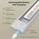 4 Pack Under Cabinet Lighting, Rechargeable Motion Sensor Light Indoor, Wireless Dimmable Magnetic Closet Lights, 32 LED Under Counter Lights for Kitchen, Wardrobe, Stairs, White Light (8inch)