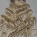 SAPPHIREWIGS Blonde Lace Front Wig Long Wavy Wigs for Women Highlight Ash Blonde Wigs Heat Resistant Fiber Party Cosplay Daily Use Hair 26inch