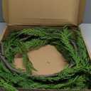 6FT Cedar Garland Realistic Faux Pine Cypress Garland for Mantle Stairs Fireplace Table Front Door Wall Indoor Outdoor Christmas Xmas Decor Holiday Decorations