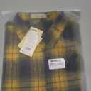SSLR Flannel Shirts for Women Plaid Shirts Long Sleeve Button Down Shirts Casual (3X-Large, Yellow)