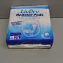 LivDry Incontinence Booster Pads, Use with Adult Diapers for Women and Men, Extra Comfort Softness, Disposable Pad (20 Count, Regular Length)
