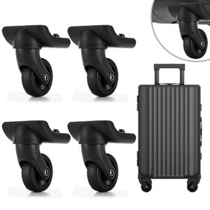 5 Pack Luggage Wheels Replacement, 360 Degree Rotation Wheel, Universal Travel Suitcase Trolley Casters Wheels Repair Kits Including 2 in 1 Screwdriver Suitable for Travel Business Trips