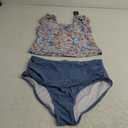 Eomenie Tankini Swimsuits for Women Ruched Tummy Control Bathing Suit Two Piece Swim Tank Top with High Waisted Bottom XL