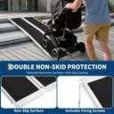 Aluminum Portable Wheelchair Ramp, Heavy Duty Folding Ramp with Non-Slip Surface, 600 Lb Capacity, for Home Steps, Scooters, Car Doorways, Curbs & Stairs, Threshold Ramp for Mobility Scooters and Wheelchairs