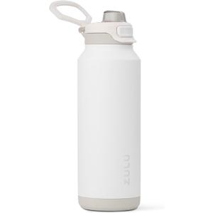 ZULU Powerfill Pro 40oz Stainless Steel Water Bottle with Quick Fill Lid, Triple Walled Vacuum Insulated Metal, Leak Proof Locking Lid, Sip and Chug, Reusable BPA Free, White