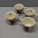 Lenox Winter Greetings Cardinal Fine China Mugs Set of 4 Porcelain Made in USA