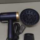 Hair Dryers for Women, CONFU Hair Dryer with Diffuser, Blow Dryers for Men, Hairdryer with Diffuser Attachment, Portable Lightweight Fast Drying Negative Ion Hairdryer for Home (Blue)