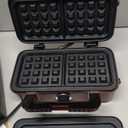 FOHERE Waffle Maker 3 in 1 Sandwich Maker 1200W Panini Press With Removable Plates and 5-gear Temperature Control, Non-stick Coating Easy to Clean,Indicator Lights, Red