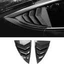 Rear Side Window Cover Louver Sport Style for Tesla Model Y 2021-2025 2026 Exterior Decoration Accessories, Triangle Window Visor & Anti-Scratch Guard (Gloss Carbon Fiber Pattern, Model Y)
