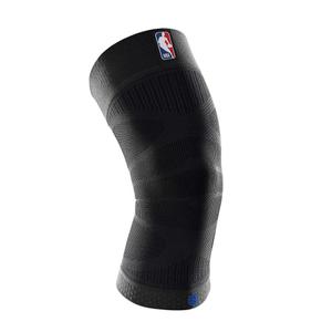Bauerfeind Sports Compression Knee Support NBA - Lightweight Design with Gripping Zones for Basketball Knee Pain Relief & Performance with Team Designs (Black, S)