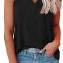 EyMuse Women V Neck Tank Tops Summer Sleeveless Tunic Casual Basic Shirts True Classic Tees Cute Trendy Clothes