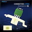 Manual Temp HVAC Blower Motor Resistor Compatible with Ford 2014-2018 Fiesta, 2012-2018 Focus, 2013-2018 Escape, 2015-2018 Transit-150 250 350, 2014-2015 Transit Connect, Replaces# CV6Z18591A