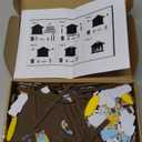 Shappy 24 Sets Make a Nativity Scene Stickers Ornament Craft for Kids Religious Christmas Craft Kits Bulk DIY Christian Nativity Foam Stickers Hanging Decor for Holiday Christmas Tree Party Favor