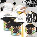 Mimorou 36 Set Gold Graduation Candy Jars Bulk 2026 Graduation Cap Gift with 4 oz Plastic Candy Jar and Tassel Felt Grad Cap Felt 2026 Number Kit for Wishes Party Favors Decoration Supplies