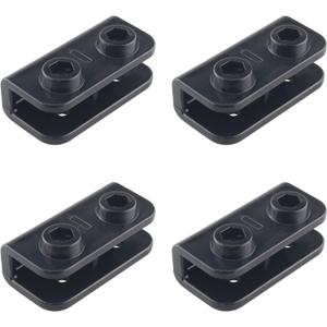 4PCS Pop-up Gazebo Replacement Connectors Tent Canopy Accessories Rectangular Frame Kit Plastic Connectors Outdoor Furniture Spare Parts for Pole Tents and Gazebos Black