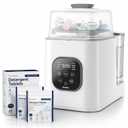 Bottle Washer Sterilizer and Dryer, All-in-One Bottle Cleaner Machine with Steam Cleaning & Hot Air Drying, Large Capacity Automatic Baby Bottle Washing Machine for Bottles and Pump Parts