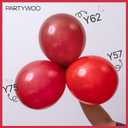 PartyWoo Burgundy Balloons 100pcs Different Sizes of 18 12 10 5 Inch Dark Red Maroon Ruby Red Balloon Arch Kit Garland for Graduation Valentine's Day Wedding Anniversary Party Decorations Red-Y75