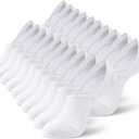 MONFOOT Men's/Women's 10 Pairs Invisible No Show Non slip Socks, Multipack (Medium)