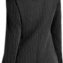 Kelyaa Women's 3 Piece Striped Suit One Button Slim Fit Business Work Professional Blazer Jacket Vest Pants Set (Black, M)