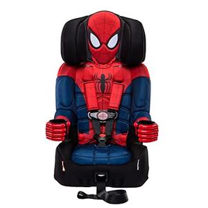 Marvel Spider-Man 2-in-1 Car Seat by KidsEmbrace | Forward-Facing Harness (26.565 lbs) & Booster Mode (40-100 lbs) | Latch Equipped | Premium Fit with Multi-Position Headrest, Harness & Recline