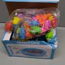 Magnetic Fishing Pool Toys Game for Kids Toddlers 3-5 4-8, Fishing Water Table Bathtub Toy with Inflatable Pool Pole Rod Net Plastic Floating Fish, Water Bath Pool Outdoor Toys for Kids Toddlers Baby