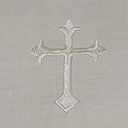 10pcs Integrity Designs White Linen Altar Cloth White Cross Embroidery