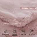 Cozy Fluffy Plush Faux Fur Blanket Pink 50x60 Inch Super Soft Fuzzy Thick Throw Blanket for Sofa Couch Bed