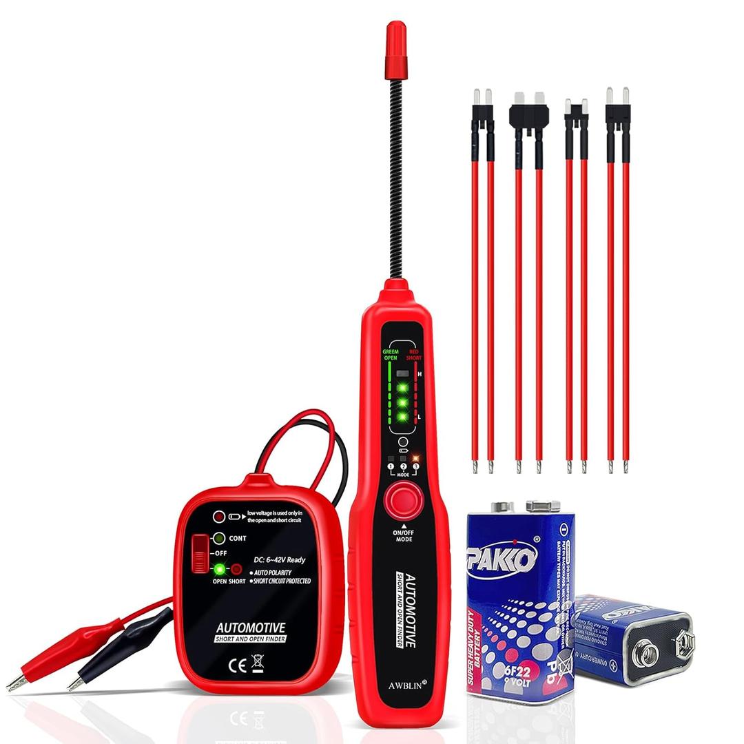 Wire Tracer Automotive Electrical Open & Short Finder Circuit Tester Wire Breaker Finder Fault Probe Cable Tracker Electrical DC 6-42V