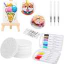 2Pack ZRW Magic Puffy Paint,Magic Foam Texture Painting,3D Drawing Mag-ic Canvas Sponge,DIY Bubble Drawing Pens Art Supplies (Round)