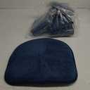 Blue Kitchen Dining Chairs Cushions Set of 4 Non Slip Foam Patio Seat Cushions Washable Soft Thick Pads Large Wooden Metal Tapered Chair Cushions,17" x 15"