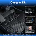 Hutisya-Floor Mats & Cargo Liner Set Fit for 2019-2025 Volvo S60 (Not for Recharge) All Weather Protection Anti-Slip & Durable TPE Full Set Liners Automotive Accessories-Black