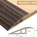 Vinyl Door Threshold Flooring Transition Strip Self Adhesive Carpet Edging Strip for Laminate Doorway Edge Threshold from 1/5" to 2/5" (Grayish Brown Wood Grain, 3.3 Ft)