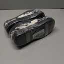 UBFEN Womens Mens Slippers Memory Foam Comfort Fuzzy Plush Lining Slip On House Shoes (5-6 Women/3-4 Men, White Black)