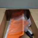 Snow Pusher, 24-inch Wide Snow Shovel for Driveway, Snow Removal Tool for Car Garage, Sidewalks and Doorways, Snow Pusher Shovel with Ergonomic Grip and Aluminum Strip, Orange