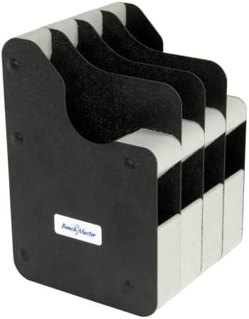 BenchMaster Vertical Pistol Rack, Handgun Safe Storage, Holds 2 to 12 Pistols, Secure Gun Holder Organizer, Kydex and High-Density Foam, No Metal, Lightweight, Sturdy, No Flex, Made in USA