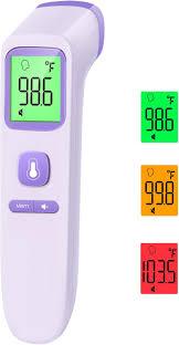 Infrared Thermometer for Adults and Kids, Digital Accurate Baby Thermometer with Fever Alarm, 1 Second Fast Result, FSA HSA Eligible, Easy to use, 2 in 1 Mode Health Care Thermometer - Purple