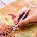 Benote Diamond Art Painting Pen Refillable Wax Pen for Diamond Art Kit Accessories Self-Stick Drill Pens with Metal Correction Plate for 5D Craft DIY Nail - B18
